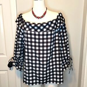 Banana Republic Gingham Plaid Blouse